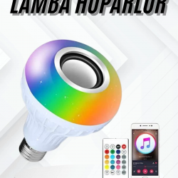 Mey İthalat® Lamba Hoparlör Ampül Görünümlü Renk Değiştirebilen Android ve İOS Uyumlu