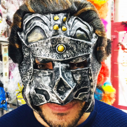 Mey İthalat® Lateks Savaşçı Maskesi Terminatör Maskesi Saçlı