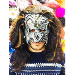 Mey İthalat® Lateks Savaşçı Maskesi Terminatör Maskesi Saçlı