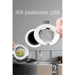 Mey İthalat® Lavabo Süzgeci - 7.5 cm Çap 2 Lİ SET Gider Sügeci Lavabo Süzgeci