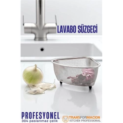 Mey İthalat® Lavabo Süzgeci -Lavabo Çöplüğü - Lavabo İçi Çöp Süzgeci 304 Paslanmaz Çelik