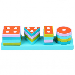 Mey İthalat® ​​​​​​​LC Ahşap Geometrik Şekiller Bul-Tak