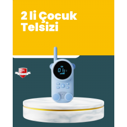 Mey İthalat® LCD Ekranlı Çocuk Telsizi – İki Yönlü Ses, 1-3 km Çekim Mesafesi