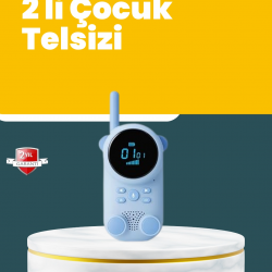 Mey İthalat® LCD Ekranlı Çocuk Telsizi – İki Yönlü Ses, 1-3 km Çekim Mesafesi