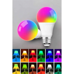 Mey İthalat® Led Ampul Enerji Dostu RGB Işıklı 100W Led Işık