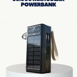 Mey İthalat® LED Aydınlatmalı Güneş Panelli Powerbank Seyahat ve Kamp İçin