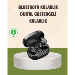 Mey İthalat® LED Ekranlı Şarjlı Kablosuz Kulak İçi Kulaklık