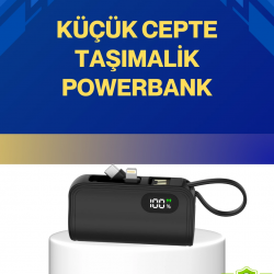 Mey İthalat® LED Göstergeli 2000mAh Cep Tipi Hızlı Şarj Powerbank