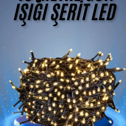 Mey İthalat® Led Işık Ağaç Süsleme Ampüllü Dekoratif Aydınlatma 10 Metre Gün Işığı