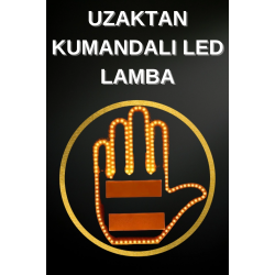 Mey İthalat® Led Işık El İşareti Araç Camı İçin Uzaktan Kumandalı