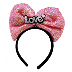 Mey İthalat® Led Işıklı 3 Farklı Foniyonda Yanan Fuşya Pembe Fiyonk Taç 20X17 cm