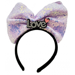 Mey İthalat® Led Işıklı 3 Farklı Foniyonda Yanan Lila Fiyonk Taç 20X17 cm