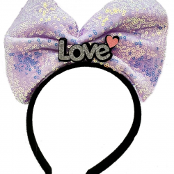 Mey İthalat® Led Işıklı 3 Farklı Foniyonda Yanan Lila Fiyonk Taç 20X17 cm