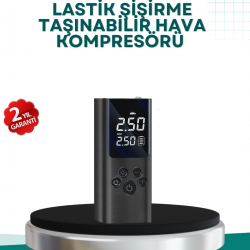 Mey İthalat® LED Işıklı Dijital Hava Pompası Araba Bisiklet Uyumlu