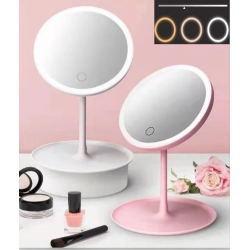 Mey İthalat® Led Işıklı Dokunmatik Makyaj Aynası 3 Kademeli Işık Ayarlı