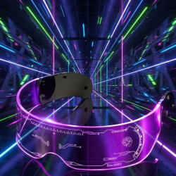 Mey İthalat® LED Işıklı Gece Gözlüğü Rave Festival ve Yılbaşı Partisi İçin