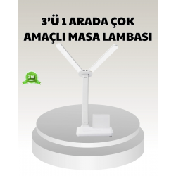 Mey İthalat® LED Işıklı Masa Lambası – Göz Yormayan, Kısılabilir ve Esnek Başlıklı