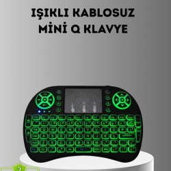 Mey İthalat® LED Işıklı Q Klavye – Touchpad, Numerik Tuş Takımı ve Multimedya Kısayolları