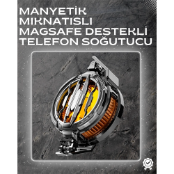 Mey İthalat® LED Işıklı Telefon Soğutucu | Ultra Sessiz Fan | Mıknatıslı ve Aparatlı Bağlantı