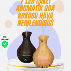 Mey İthalat® Led Işıklı Ultrasonik Oda Nemlendirici ve Uçucu Yağ Difüzörü