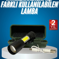 Mey İthalat® Led Lamba El Feneri Küçük Taşınabilir USB Şarjlı Acil Durum Lambası