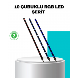 Mey İthalat® LED Meteor Yağmur Işığı 10 Adet Çubuk Kayan Yıldız Efektli