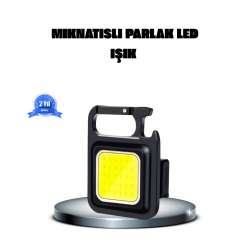 Mey İthalat® LED Mini Anahtarlık Fener – 1000 Lümen Güçlü Işık ve USB Type-C Şarjlı