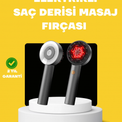 Mey İthalat® LED Teknolojili Elektrikli Saç Masaj Fırçası Mikro Akımlı