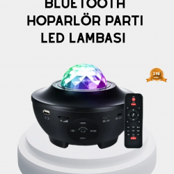 Mey İthalat® LED Yıldızlı Projektör Galaxy Modlu Renk ve Parlaklık Ayarlı Gece Lambası