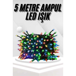 Mey İthalat® Ledli Fişli Led Dekor Lambası 5M RGB Yılbaşı Ağacı Işığı