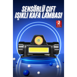 Mey İthalat® Ledli Şarjlı Kafa Lambası LED Şarjlı Su Geçirmez Kafa Feneri