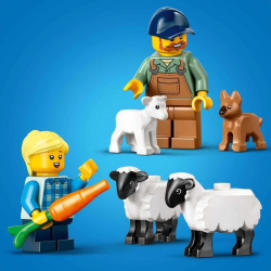 Mey İthalat® City Römorklu Kırmızı Çiftlik Traktörü ve Koyun 60461