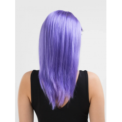 Mey İthalat® Lila Renk Uzun Düz Parti Peruğu