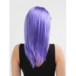 Mey İthalat® Lila Renk Uzun Düz Parti Peruğu