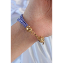 Mey İthalat® Lila Renk Zirkon Taşlı İpli Çoklu Bileklik