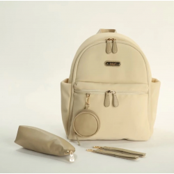 Mey İthalat®   Diamond Anne Bebek Bakım Sırt Çantası 7345 Krem