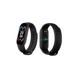 Mey İthalat® M6 Akıllı Bileklik Siyah Adımsayar Spor Takibi Android ve İOS Uyumlu