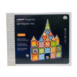 Mey İthalat® Magnetic Tiles Light Version 73 Parça
