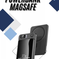 Mey İthalat® Magsafe Powerbank 10.000 mAh 22.5 Watt Hızlı Şarj Göstergeli Kablosuz Taşınabilir Şarj