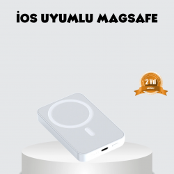 Mey İthalat® MagSafe Uyumlu Kablosuz Batarya – 27W Hızlı Şarj Destekli Kompakt Güç Bankası