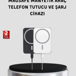 Mey İthalat® MagSafe Uyumlu Kablosuz Powerbank – Güçlü Mıknatıs, Hızlı Şarj, Kompakt Tasarım