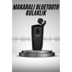 Mey İthalat® Makaralı Bluetooth Kulakiçi Yaka Kulaklığı Kablosuz Kulaklık