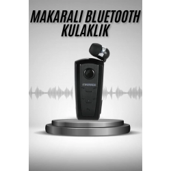 Mey İthalat® Makaralı Bluetooth Kulakiçi Yaka Kulaklığı Kablosuz Kulaklık
