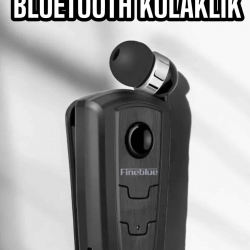 Mey İthalat® Makaralı Bluetooth Kulaklık Kulak İçi Android iOS Uyumlu Titreşimli