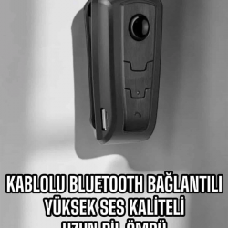 Mey İthalat® Makaralı Bluetooth Kulaklık Kulak İçi Android iOS Uyumlu Titreşimli