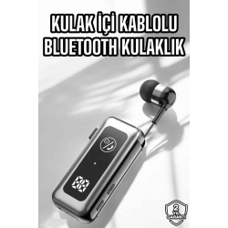 Mey İthalat® Makaralı Bluetooth Kulaklık Kulak İçi Dijital Göstergeli Yüksek Ses Kaliteli