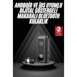 Mey İthalat® Makaralı Bluetooth Kulaklık Telefon Uyumlu Makaralı TF Kart Girişli Güç Göstergeli