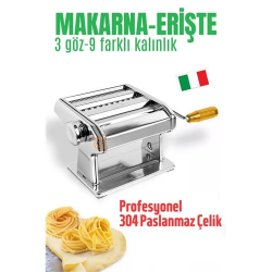 Mey İthalat® Makarna Makinası Erişte Makarna Kesici Erişte Makinası 304 Paslanmaz Çelik