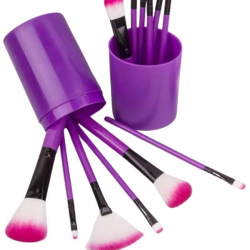 Mey İthalat® Makyaj Fırçası 12 Parça Set Yumuşak Uçlu Göz Makyajına Uygun Hafif ve Taşınabilir Çanta