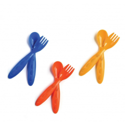 Mey İthalat®  Mama Kaşık Çatal Takımı 495 Kırmızı